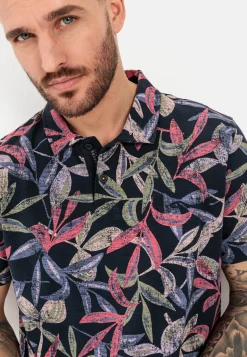 Herren Camel Active T-Shirts & Polos^Jersey Poloshirt mit Allover-Print