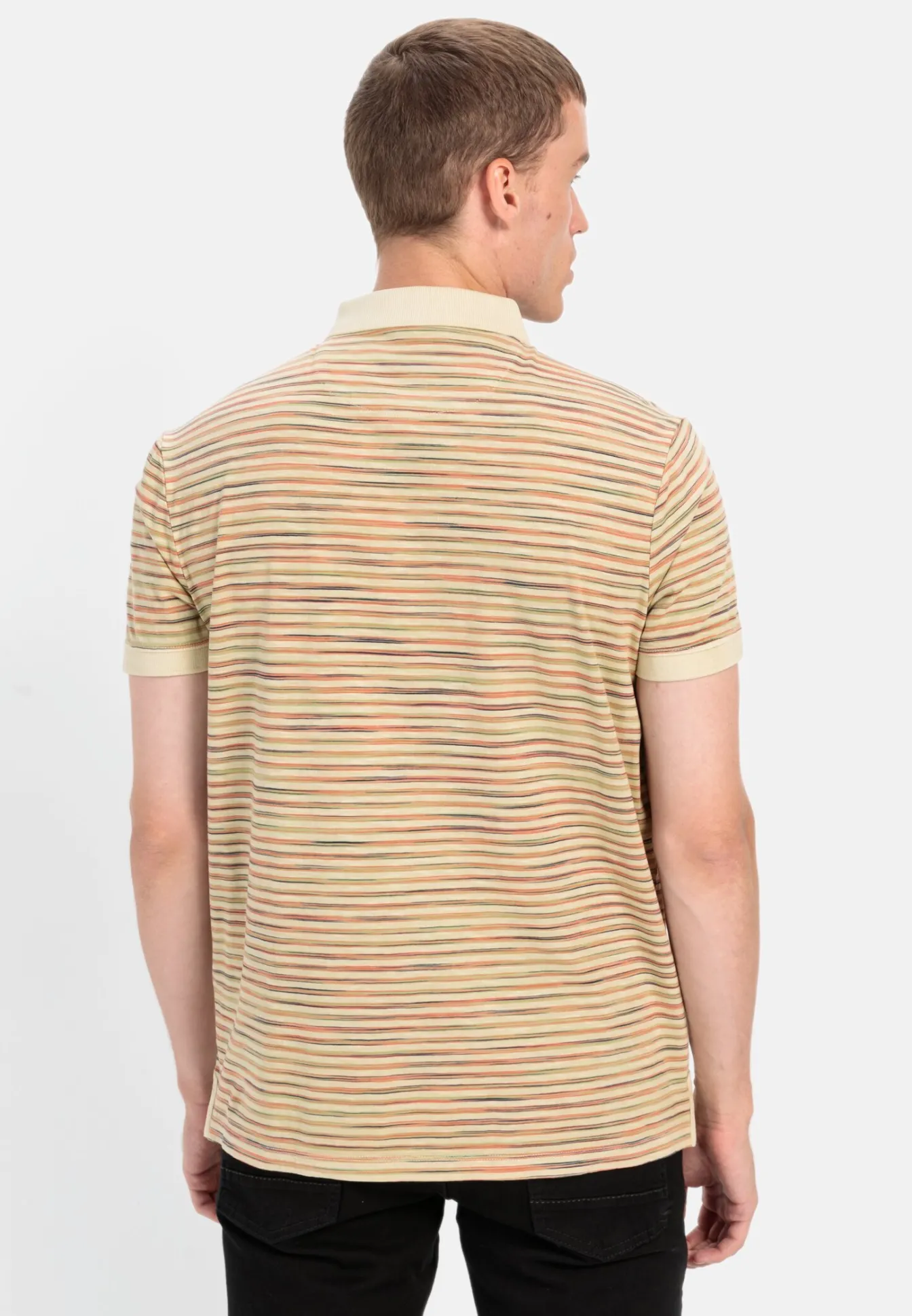Herren Camel Active T-Shirts & Polos^Jersey Poloshirt mit Multicolour-Streifen
