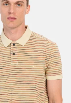 Herren Camel Active T-Shirts & Polos^Jersey Poloshirt mit Multicolour-Streifen