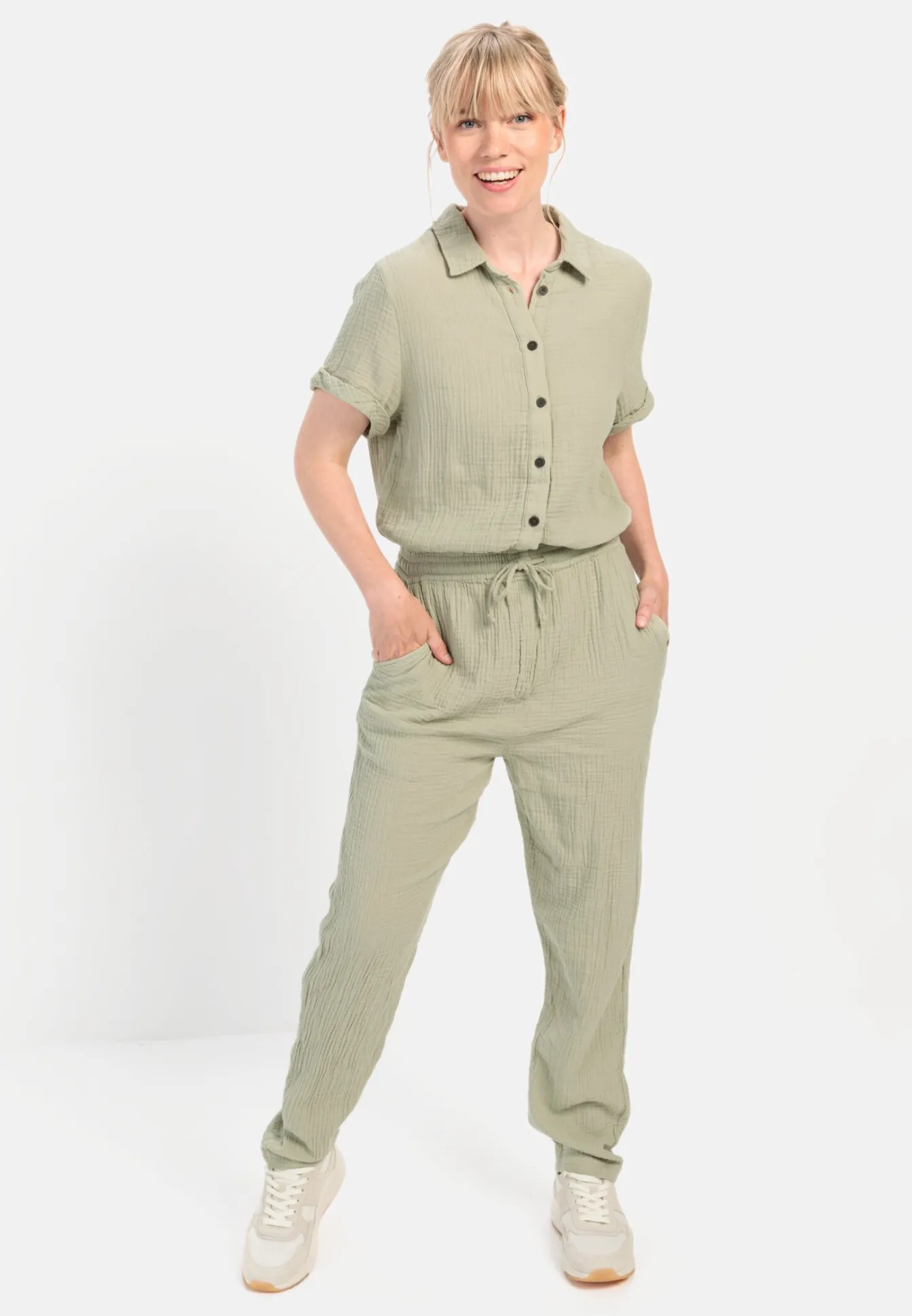 Damen Camel Active Jumpsuits^Jumpsuit aus sommerlichem Musselin