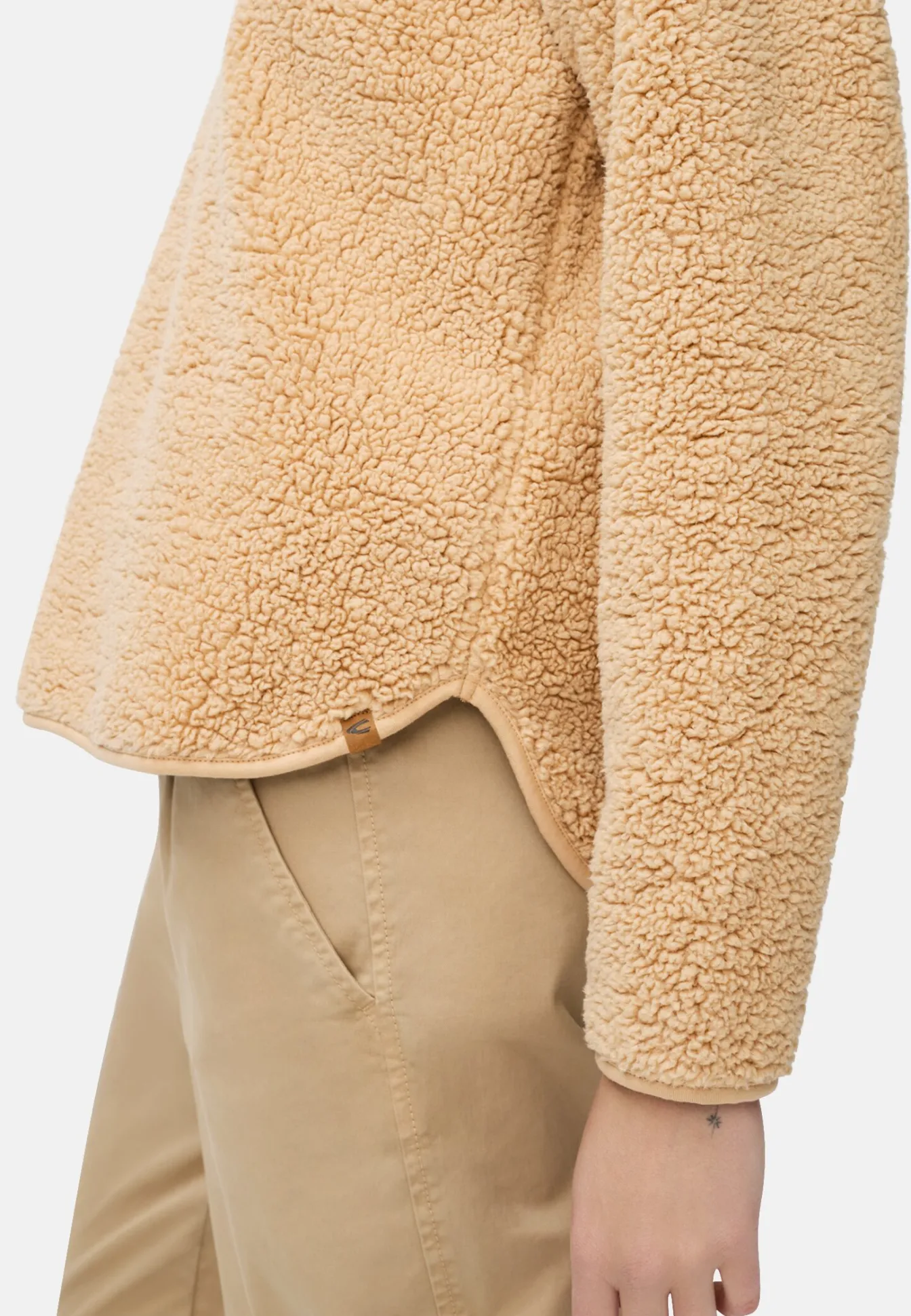 Damen Camel Active Pullover & Cardigans^Kapuzenpullover aus Teddyfleece