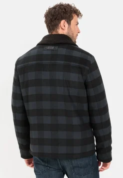 Herren Camel Active Jacken & Westen^Karierte Übergangsjacke mit abnehmbarem Teddykragen