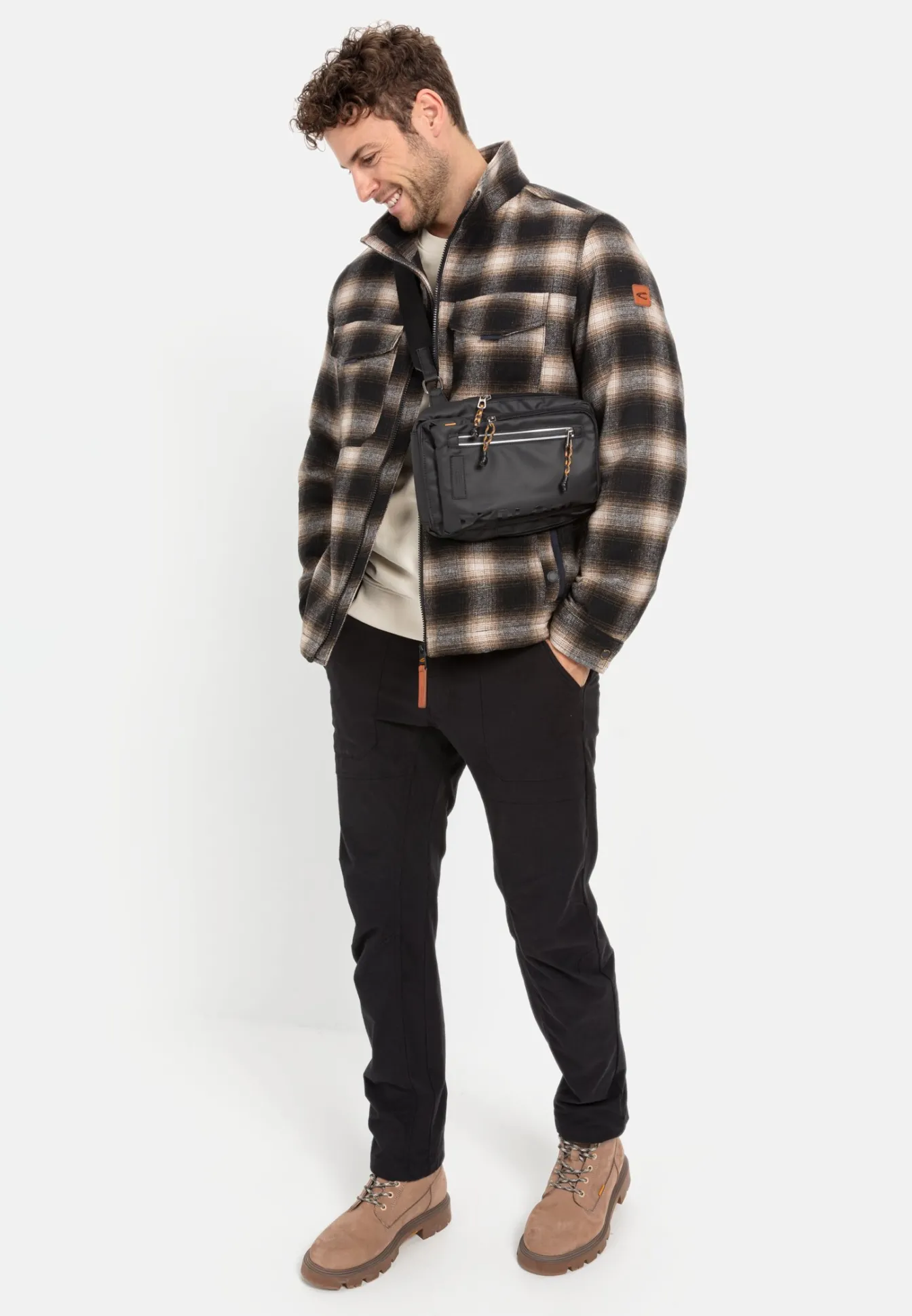 Herren Camel Active Jacken & Westen^Karierter Blouson mit einem Reißverschluss