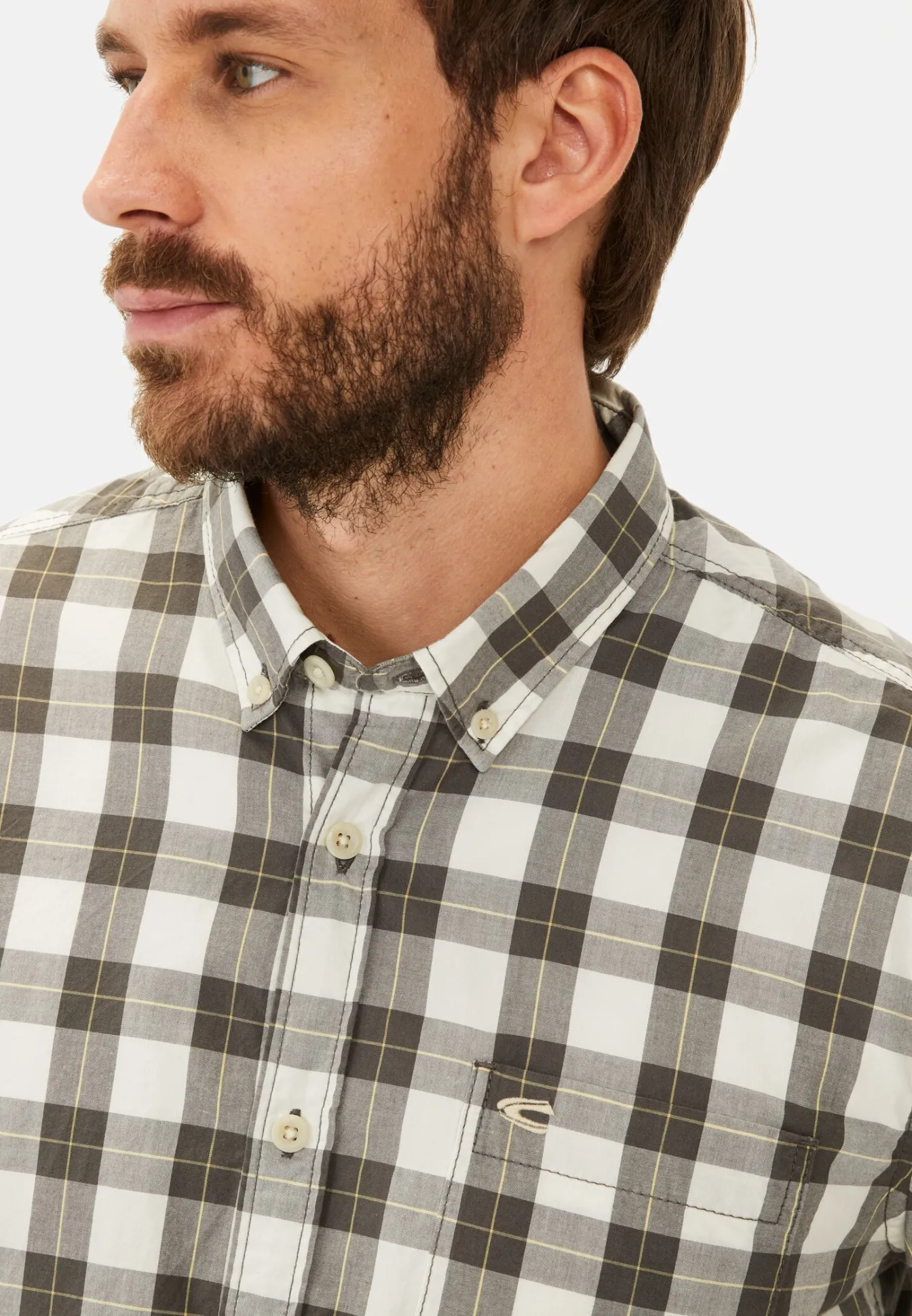 Herren Camel Active Hemden^Kariertes Hemd aus reiner Baumwolle
