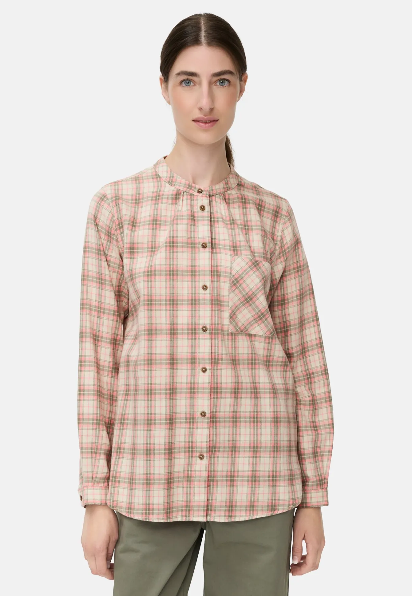 Damen Camel Active Blusen^Karobluse aus Baumwollmix