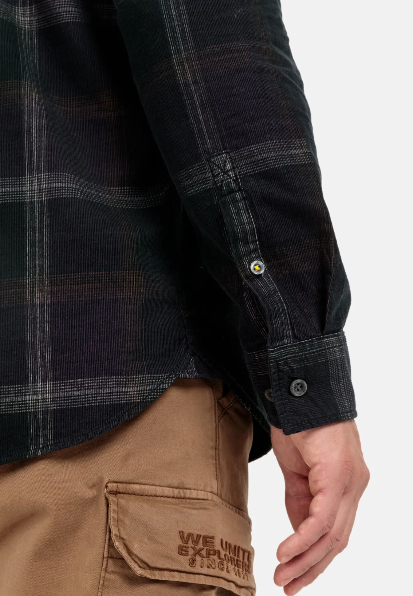 Herren Camel Active Hemden^Karohemd aus gebrochenem Baumwollcord
