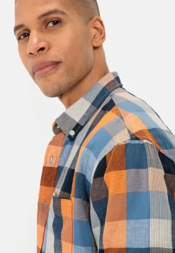 Herren Camel Active Hemden^Karohemd aus Leinenmix