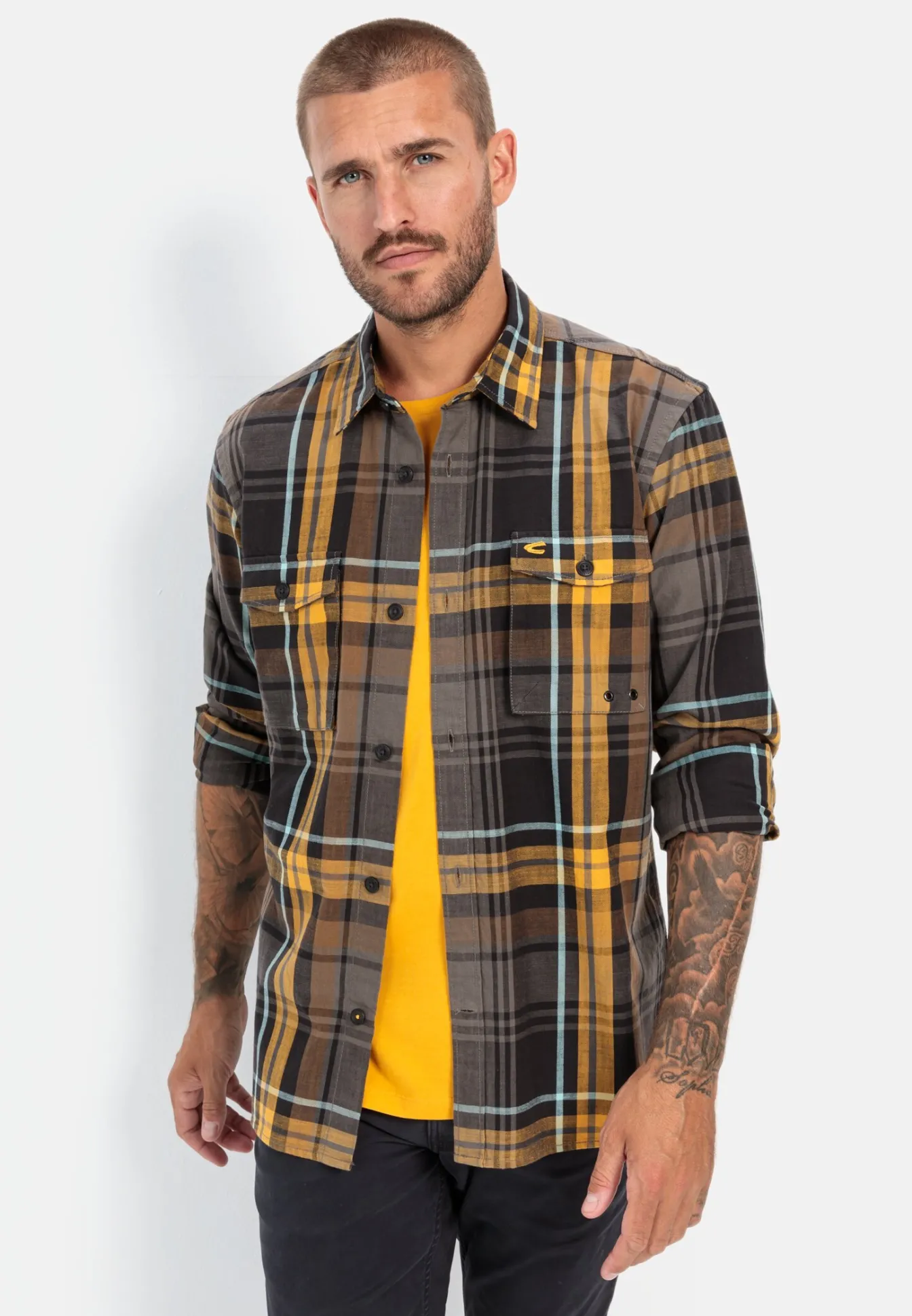 Herren Camel Active Hemden^Karohemd im Overshirt-Look
