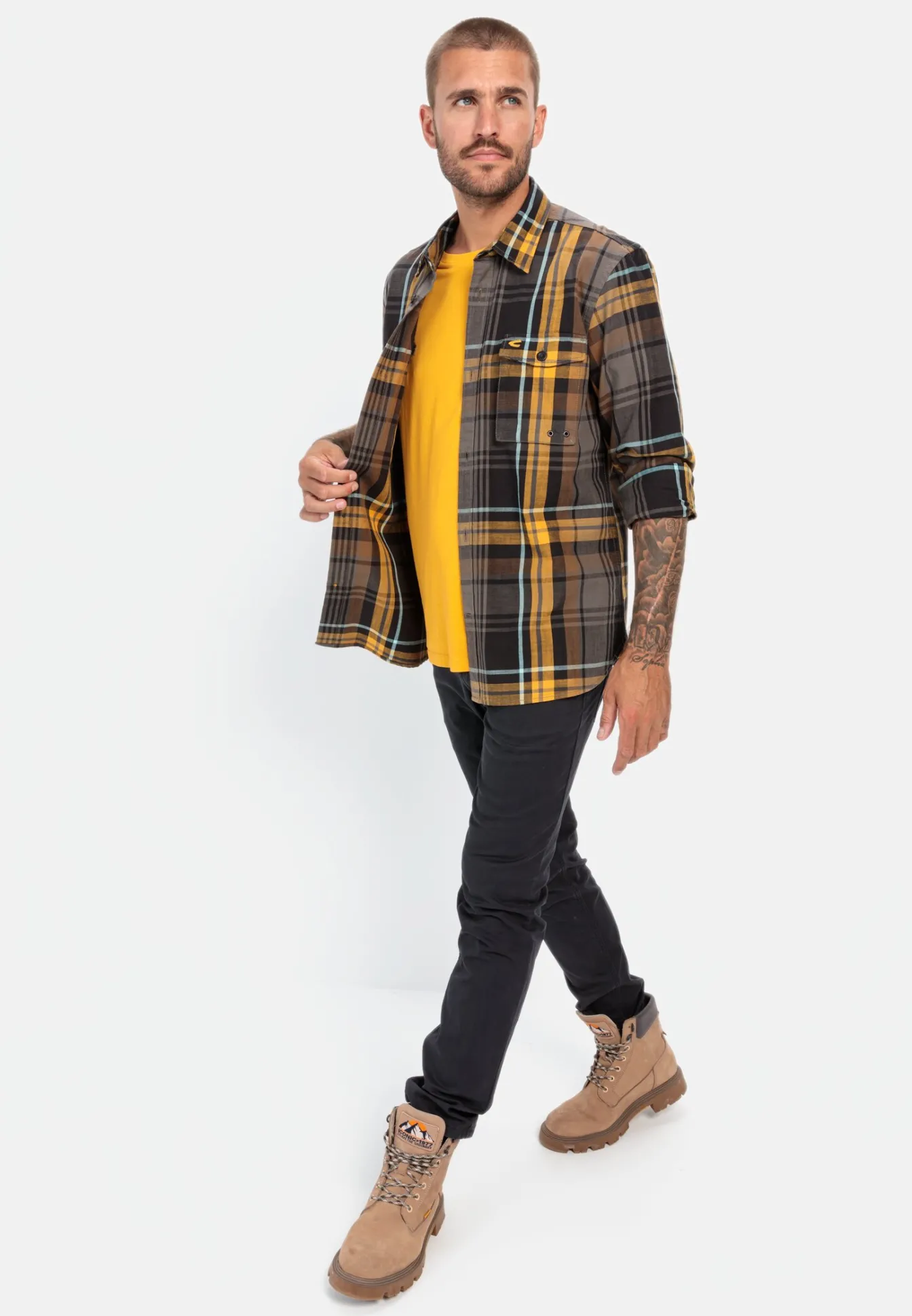 Herren Camel Active Hemden^Karohemd im Overshirt-Look