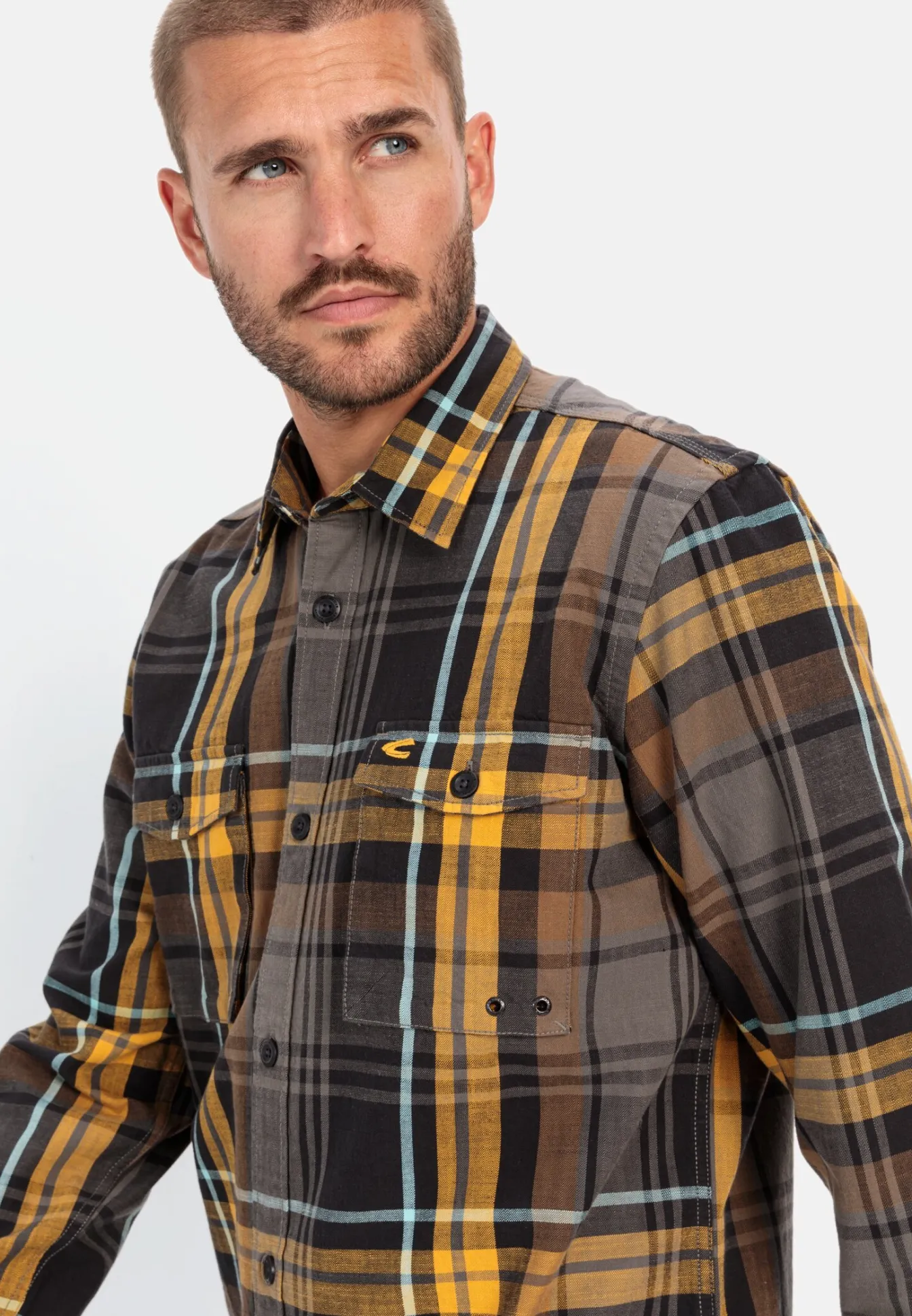 Herren Camel Active Hemden^Karohemd im Overshirt-Look
