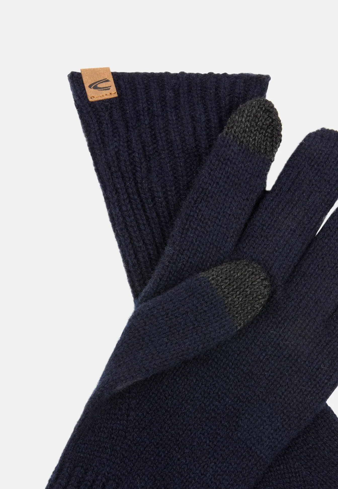 Damen Camel Active Handschuhe^Kaschmirhandschuhe mit Rippenstruktur