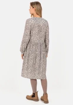 Damen Camel Active Kleider^Kleid mit Allover-Print
