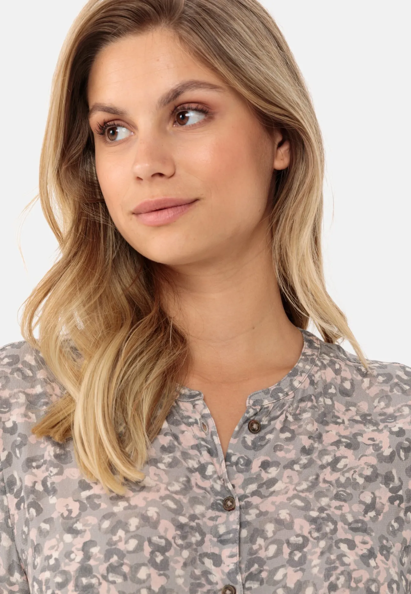 Damen Camel Active Kleider^Kleid mit Allover-Print