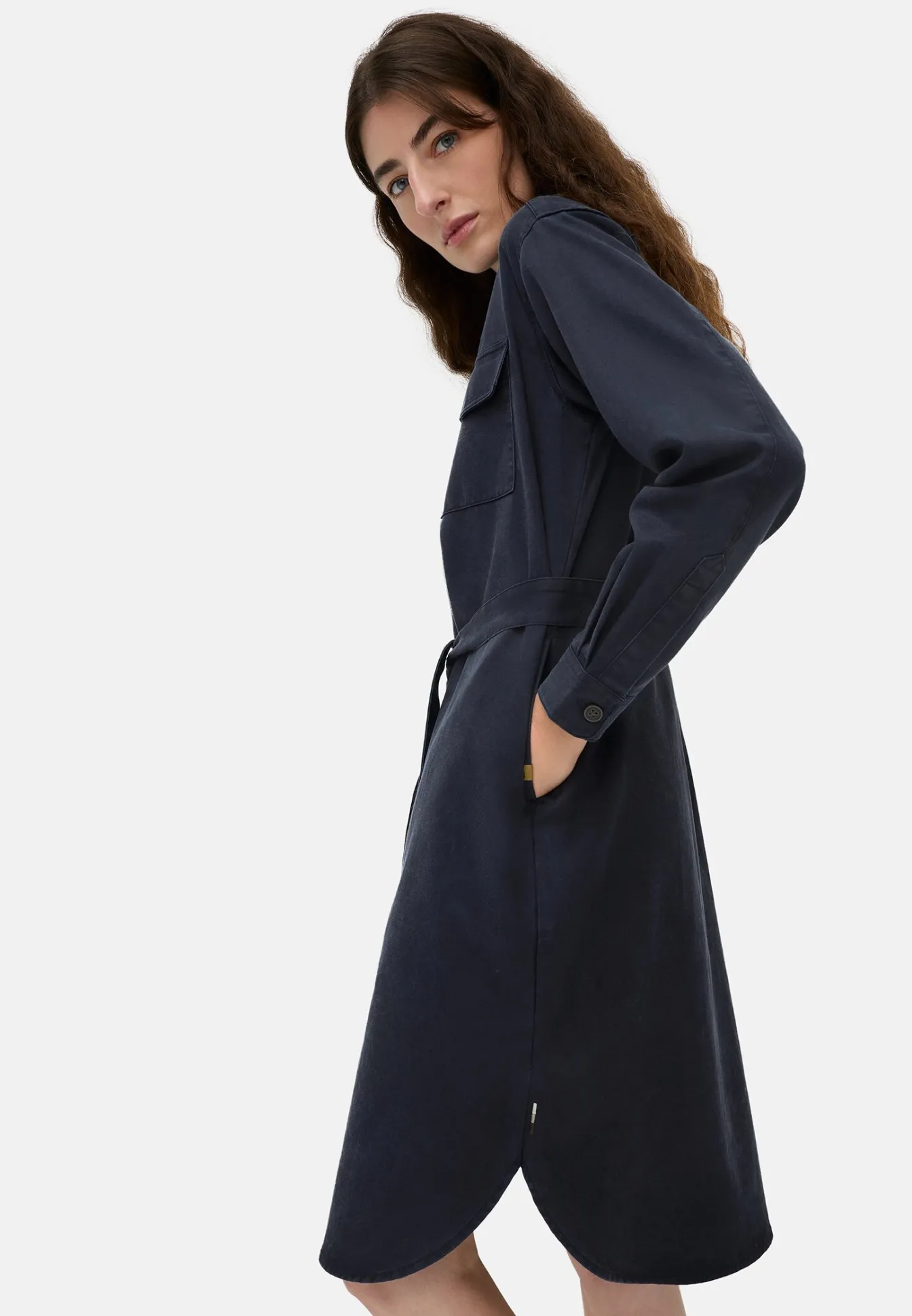 Damen Camel Active Kleider^Kleid mit Taillengürtel