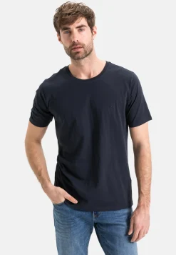 Herren Camel Active T-Shirts & Polos^Kurzarm Basic T-Shirt aus reiner Baumwolle