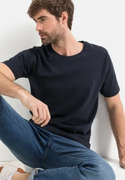 Herren Camel Active T-Shirts & Polos^Kurzarm Basic T-Shirt aus reiner Baumwolle