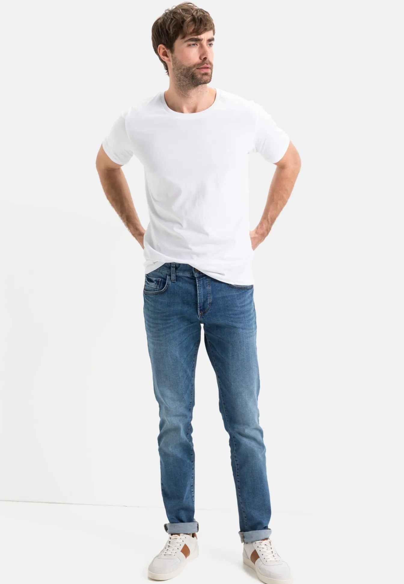 Herren Camel Active T-Shirts & Polos^Kurzarm Basic T-Shirt aus reiner Baumwolle