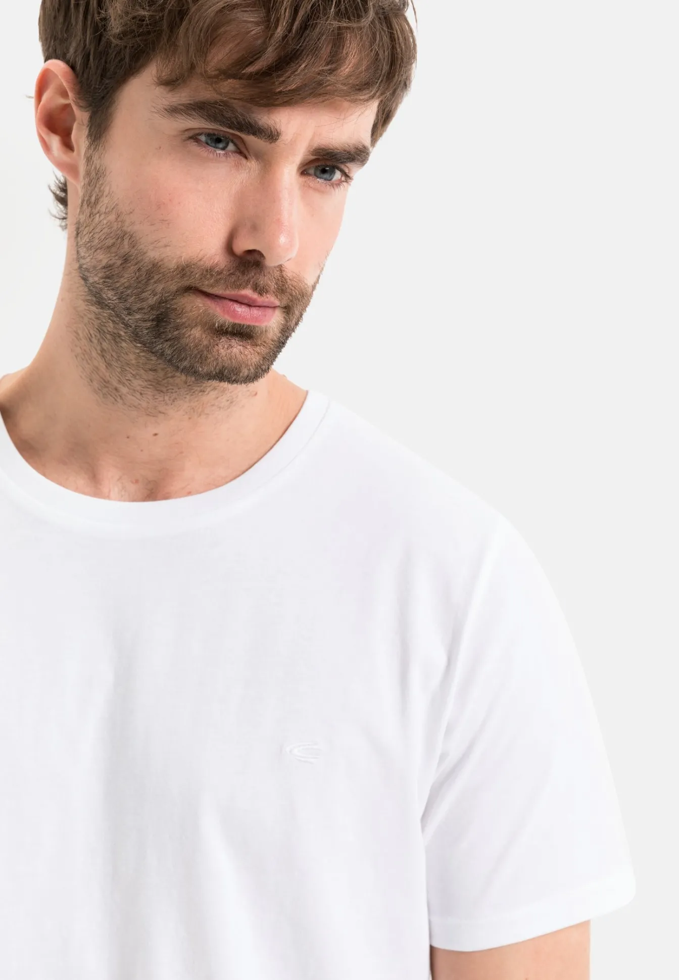 Herren Camel Active T-Shirts & Polos^Kurzarm Basic T-Shirt aus reiner Baumwolle