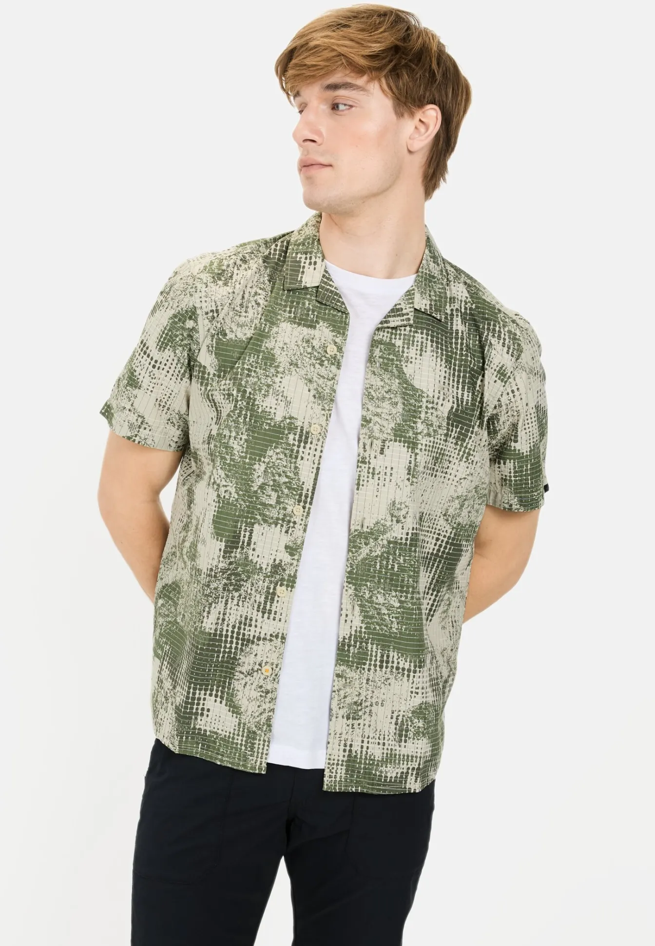 Herren Camel Active Hemden^Kurzarm Hemd aus Baumwolle