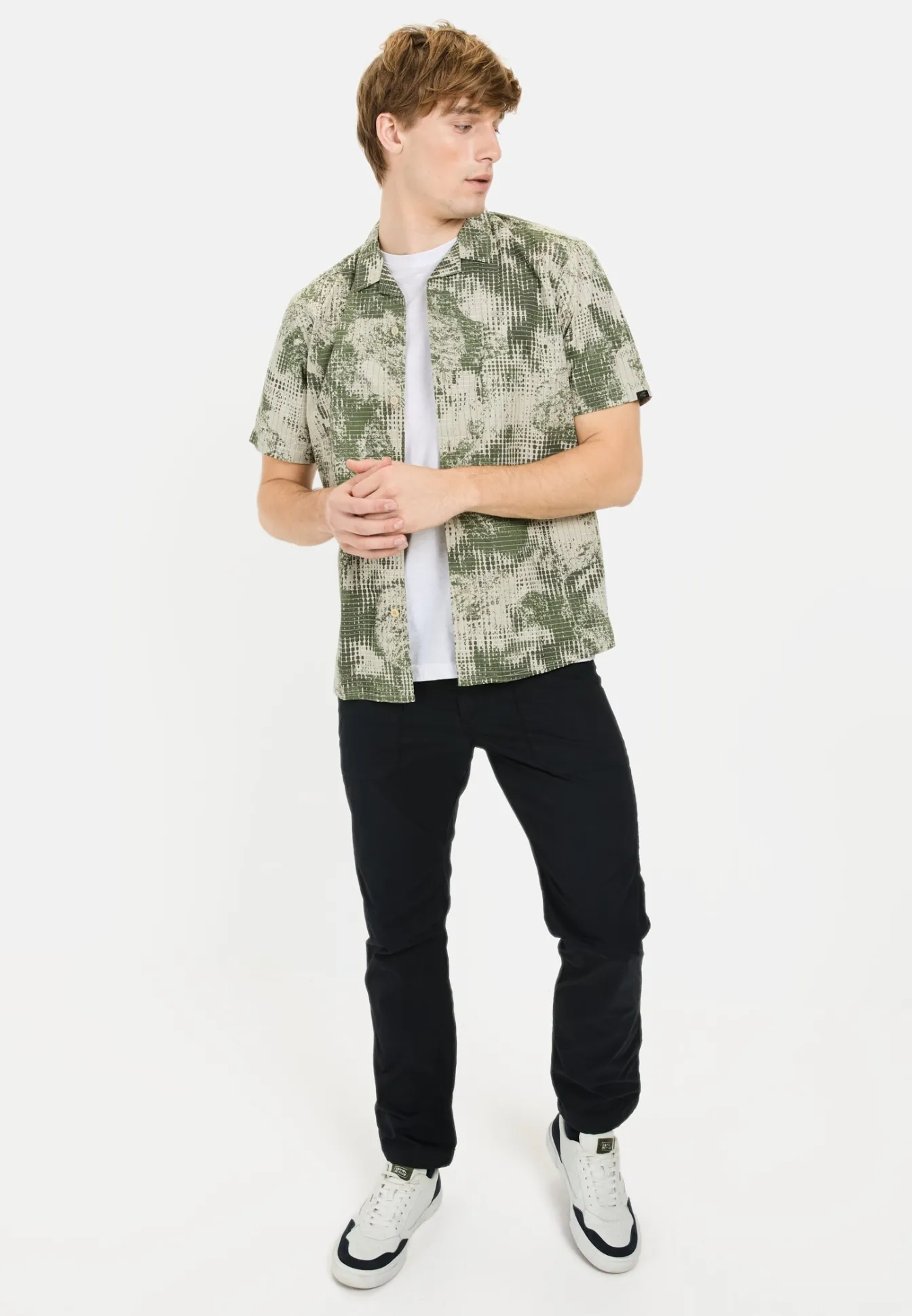 Herren Camel Active Hemden^Kurzarm Hemd aus Baumwolle