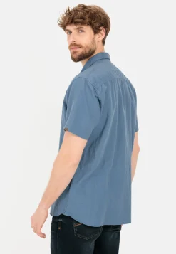 Herren Camel Active Hemden^Kurzarm Hemd aus einem Leinen-Baumwoll-Mix