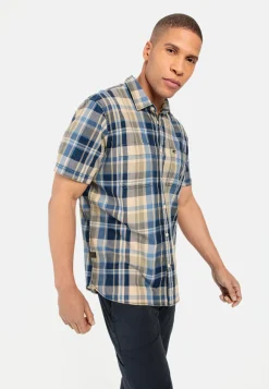 Herren Camel Active Hemden^Kurzarm Hemd aus reiner Baumwolle