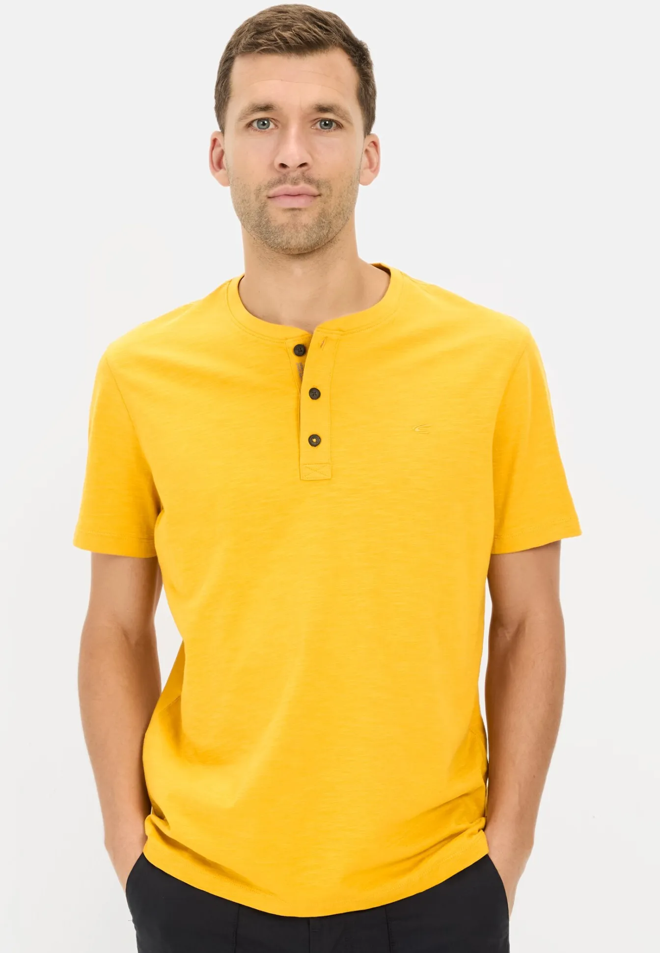Herren Camel Active T-Shirts & Polos^Kurzarm Henley aus Organic Cotton