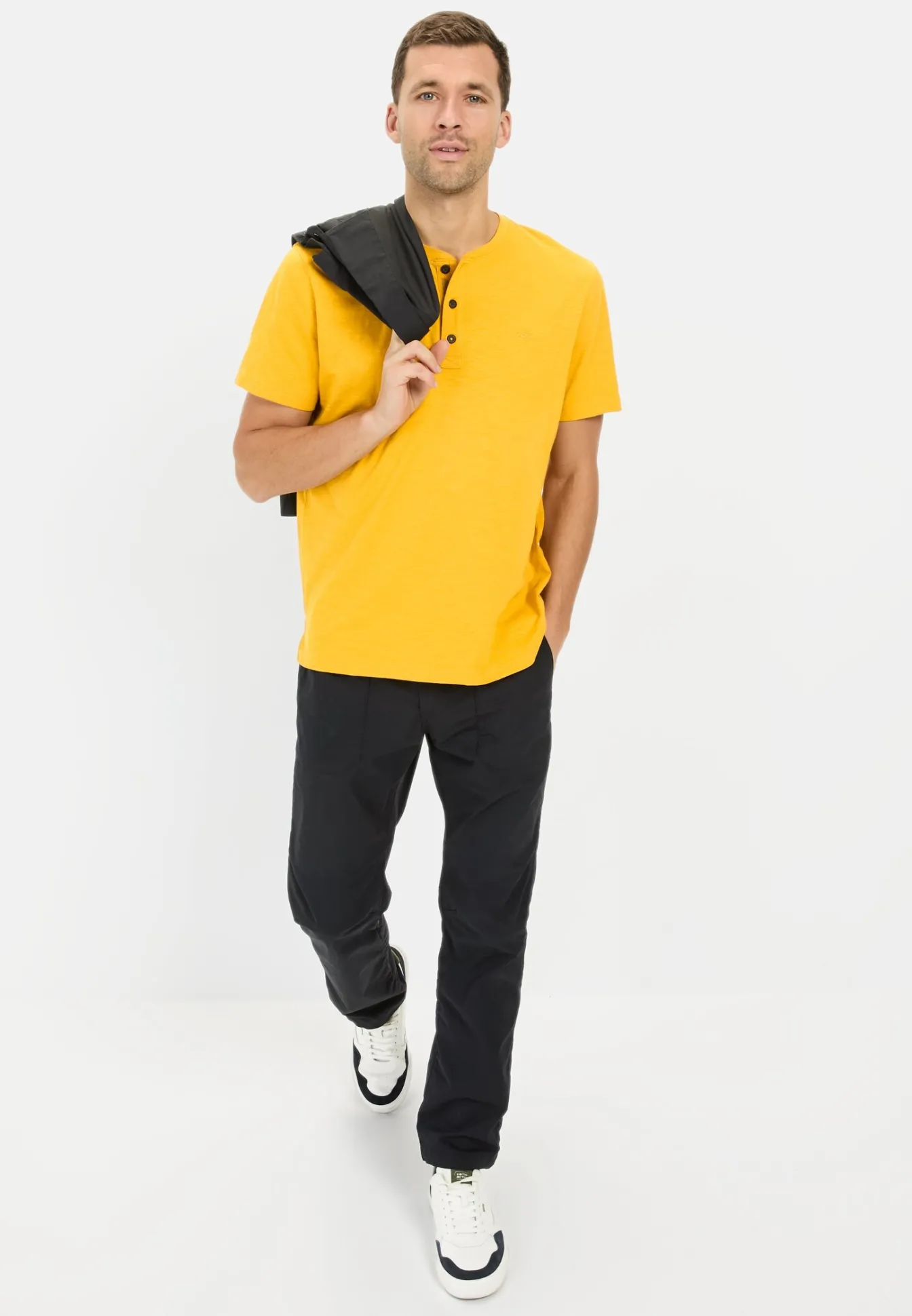 Herren Camel Active T-Shirts & Polos^Kurzarm Henley aus Organic Cotton