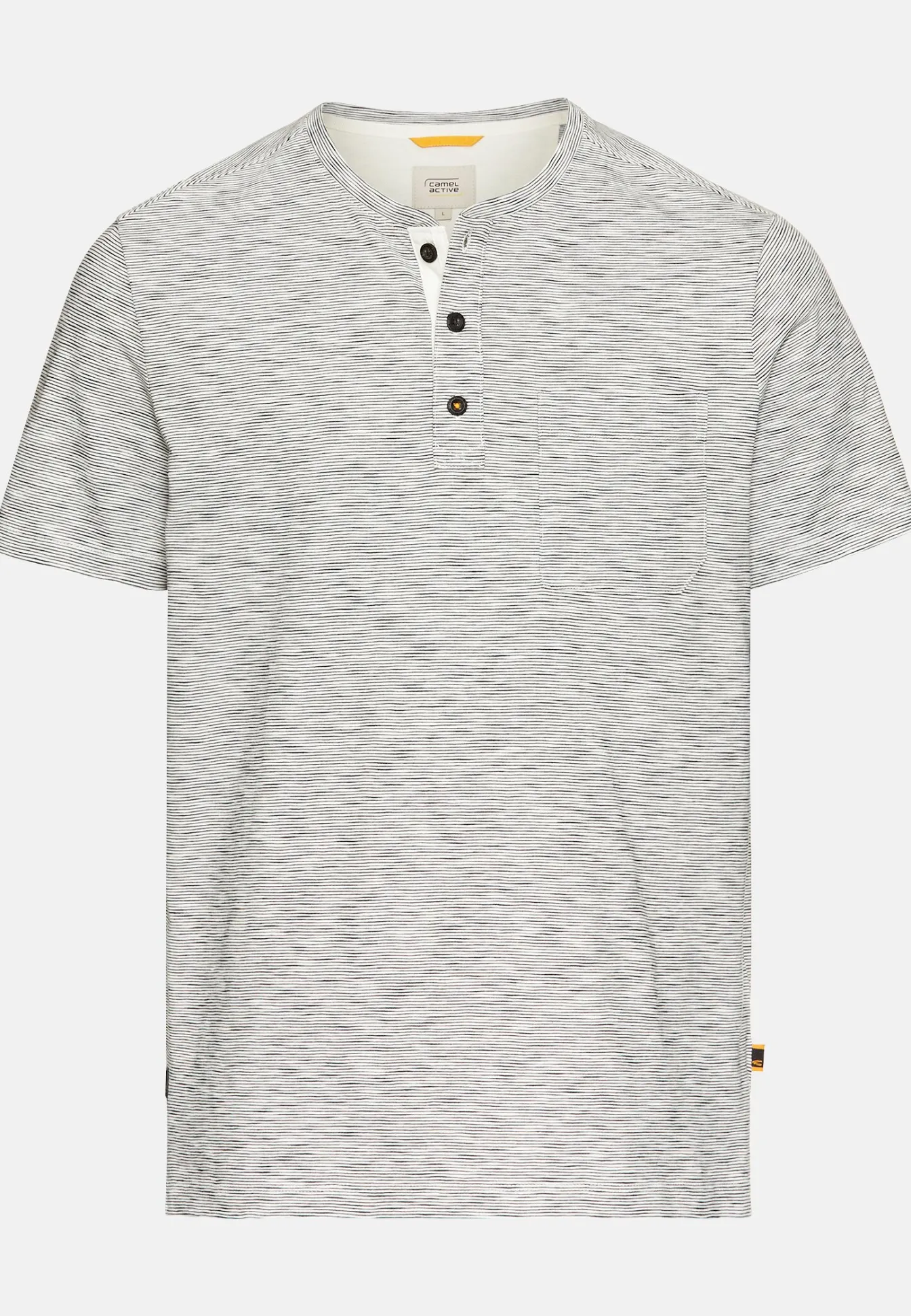 Herren Camel Active T-Shirts & Polos^Kurzarm Henley aus reiner Baumwolle