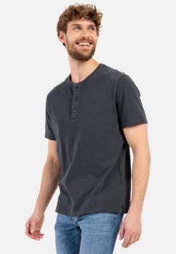 Herren Camel Active T-Shirts & Polos^Kurzarm Henley aus reiner Baumwolle