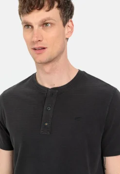 Herren Camel Active T-Shirts & Polos^Kurzarm Henley aus reiner Baumwolle