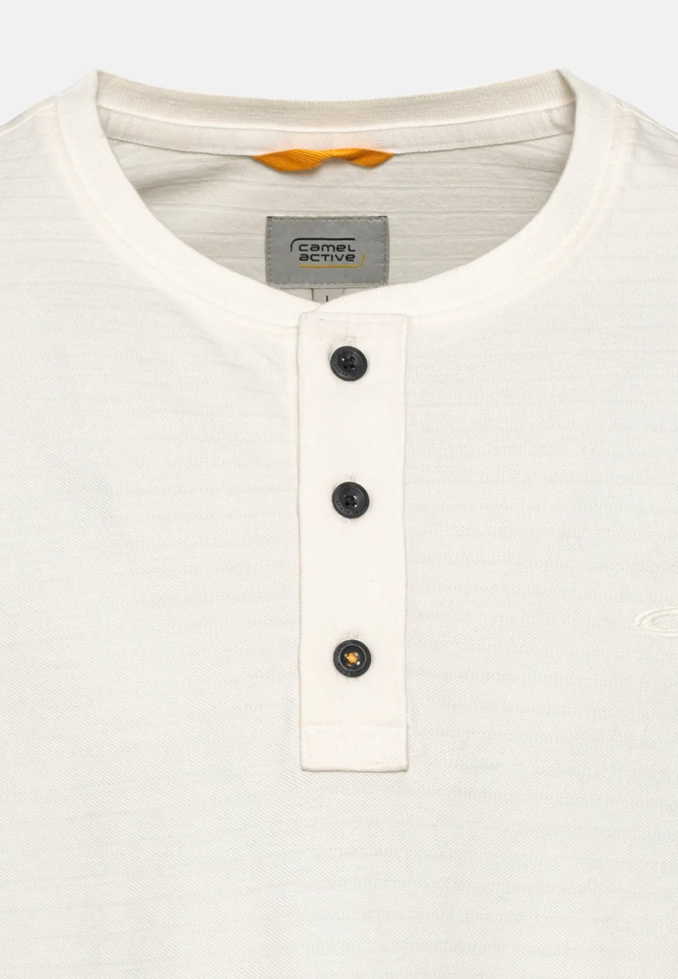 Herren Camel Active T-Shirts & Polos^Kurzarm Henley aus reiner Baumwolle