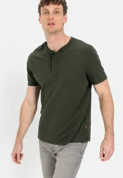 Herren Camel Active T-Shirts & Polos^Kurzarm Henleyshirt aus reiner Baumwolle