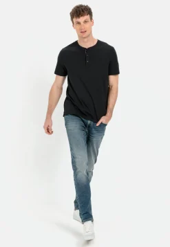 Herren Camel Active T-Shirts & Polos^Kurzarm Henleyshirt aus reiner Baumwolle