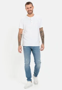 Herren Camel Active T-Shirts & Polos^Kurzarm Henleyshirt aus reiner Baumwolle