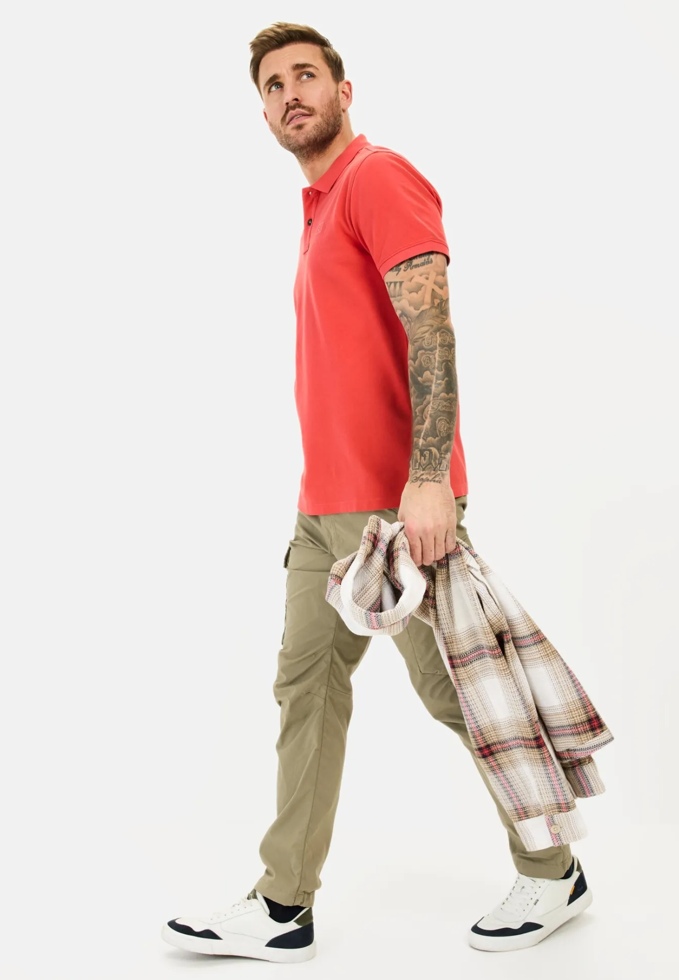 Herren Camel Active T-Shirts & Polos^Kurzarm Poloshirt aus Baumwolle