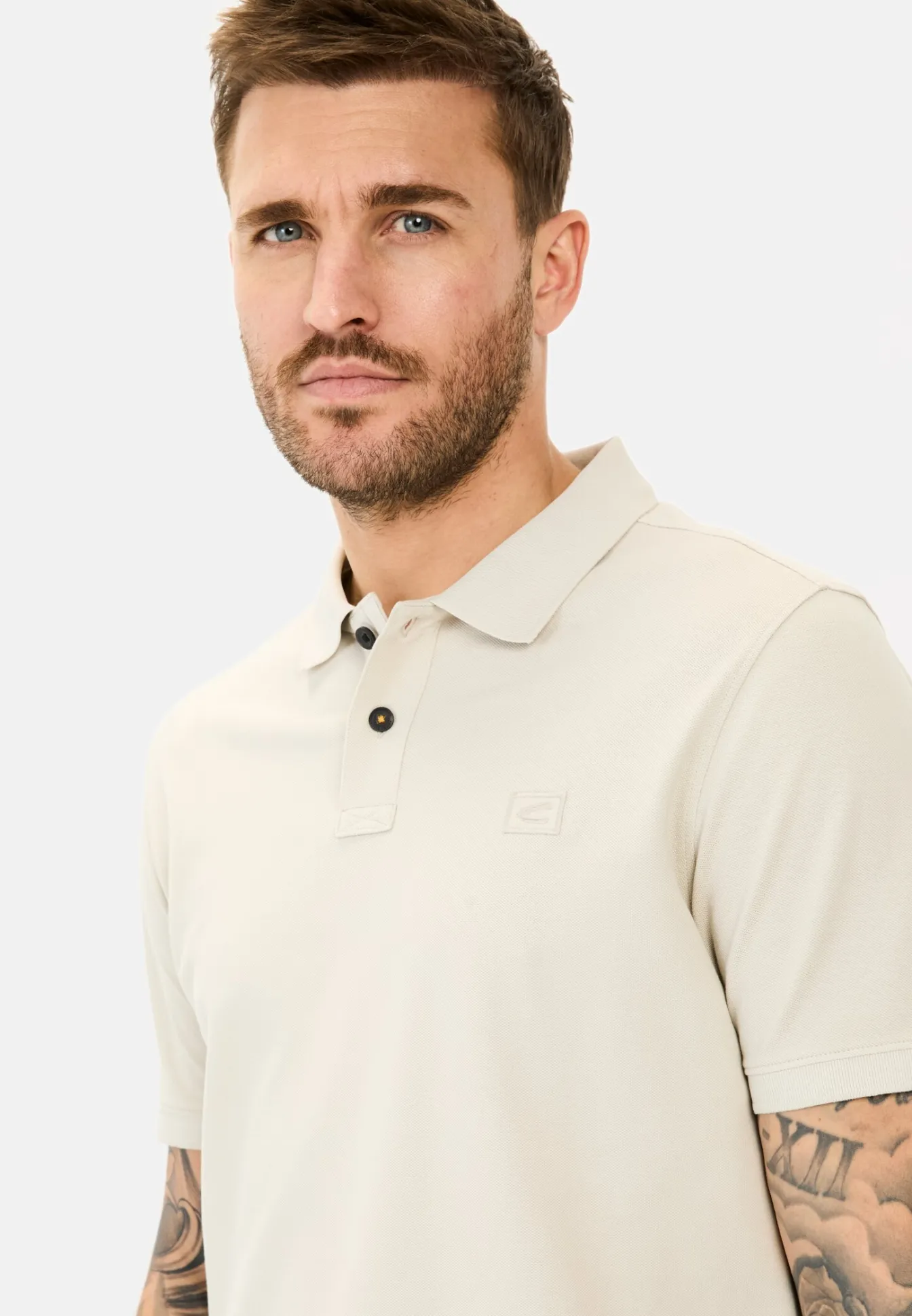 Herren Camel Active T-Shirts & Polos^Kurzarm Poloshirt aus Baumwolle
