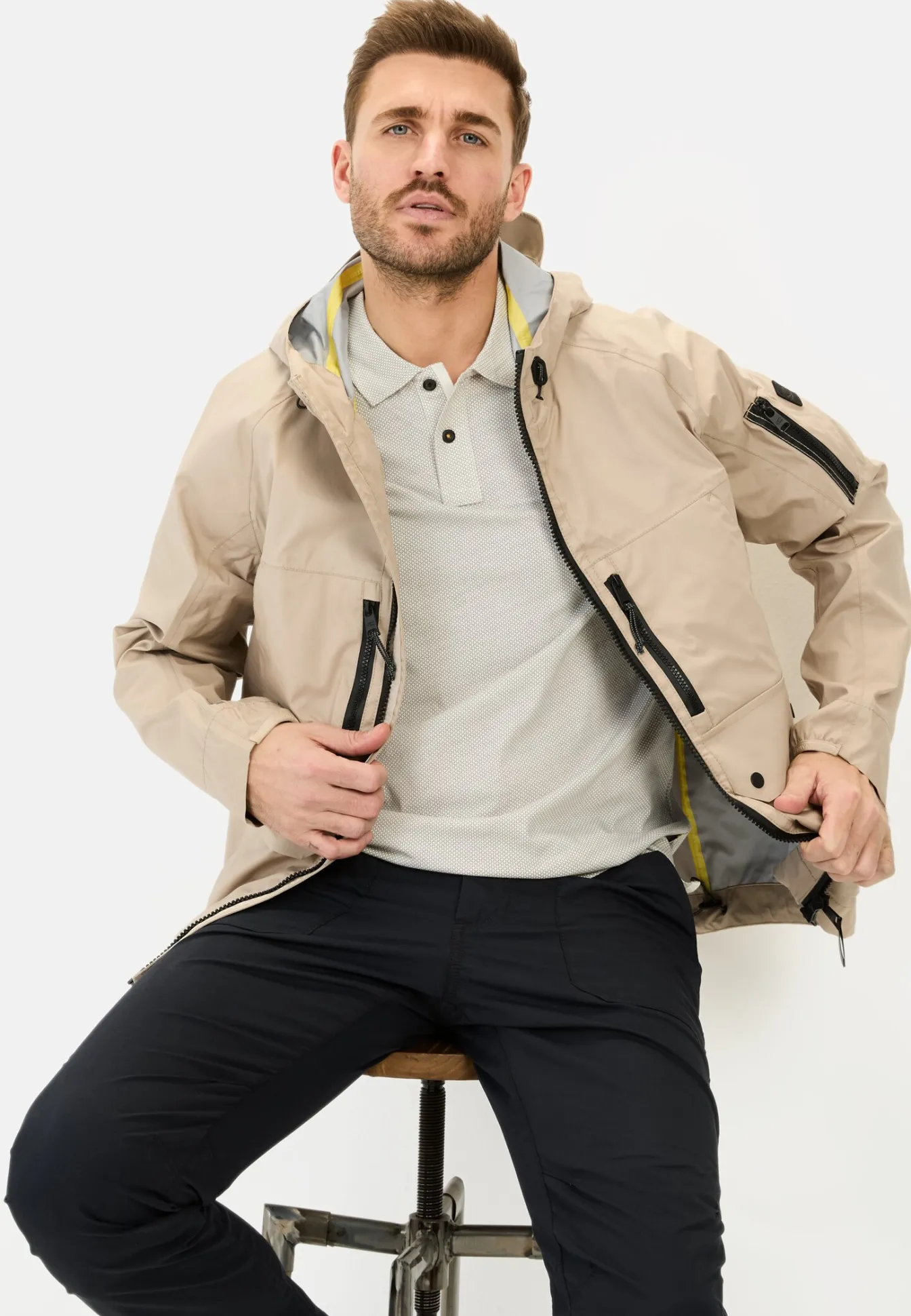 Herren Camel Active T-Shirts & Polos^Kurzarm Poloshirt aus reiner Baumwolle