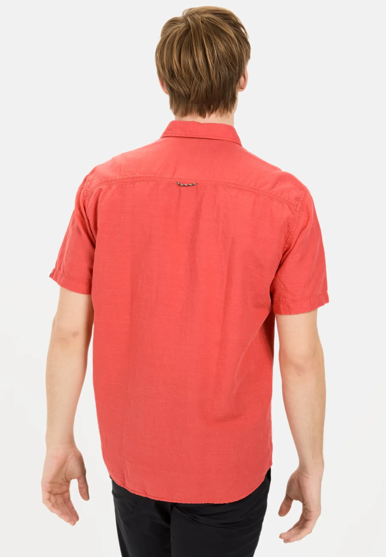 Herren Camel Active Hemden^Kurzarmhemd aus einem Baumwoll-Leinenmix