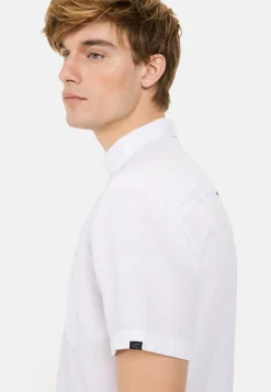 Herren Camel Active Hemden^Kurzarmhemd aus einem Baumwoll-Leinenmix
