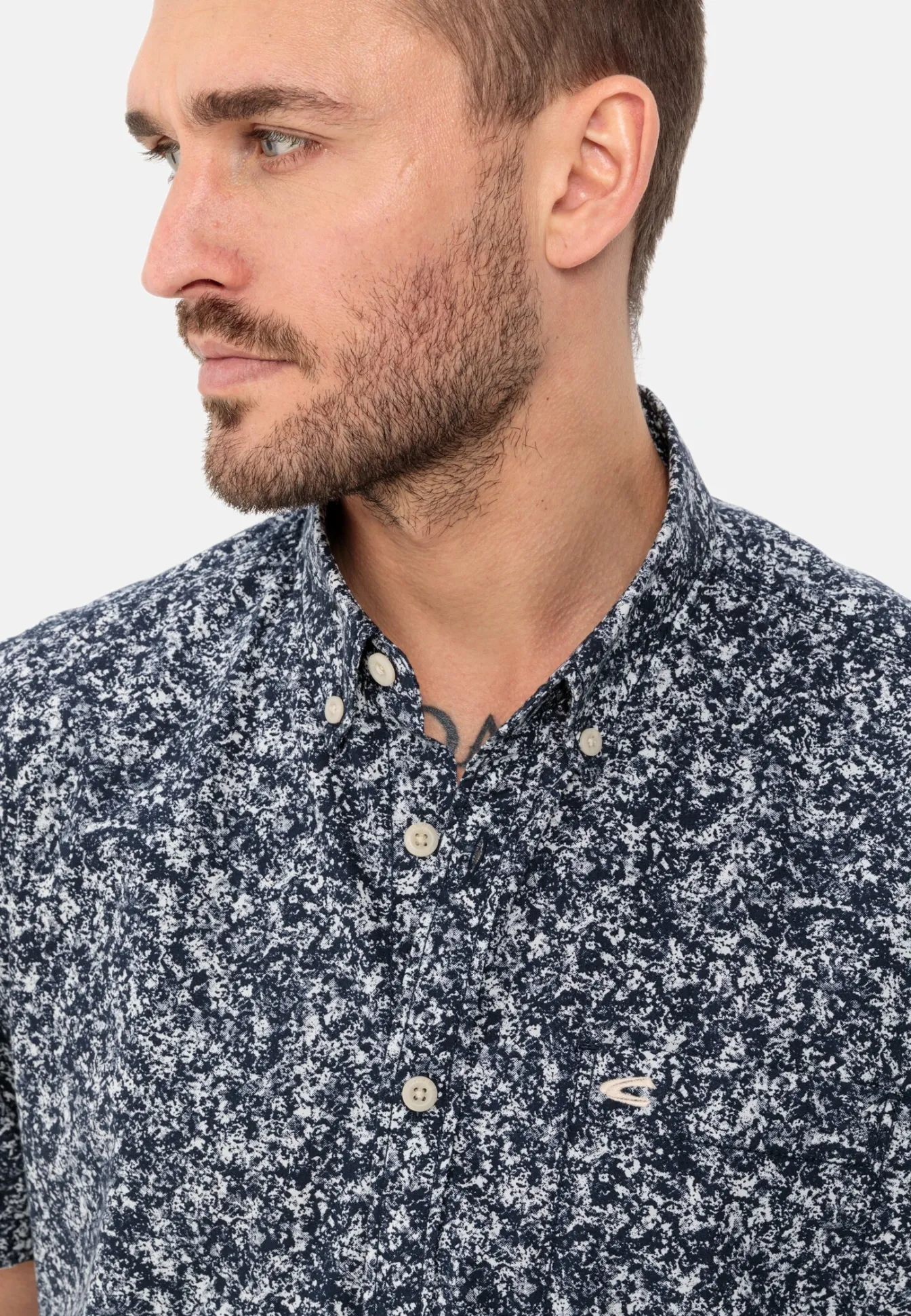 Herren Camel Active Hemden^Kurzarmhemd aus reiner Baumwolle