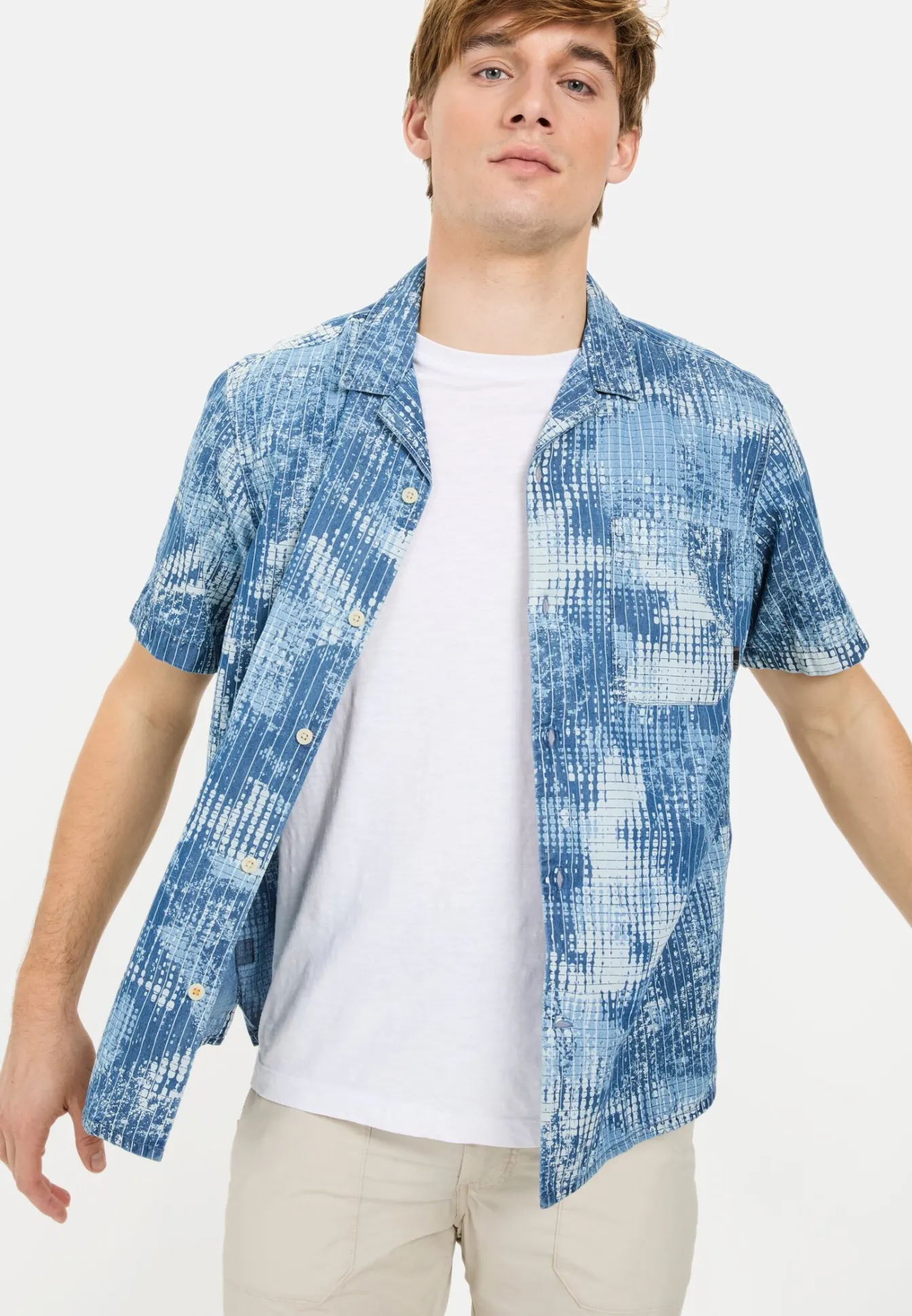 Herren Camel Active Hemden^Kurzarmhemd mit Allover-Print