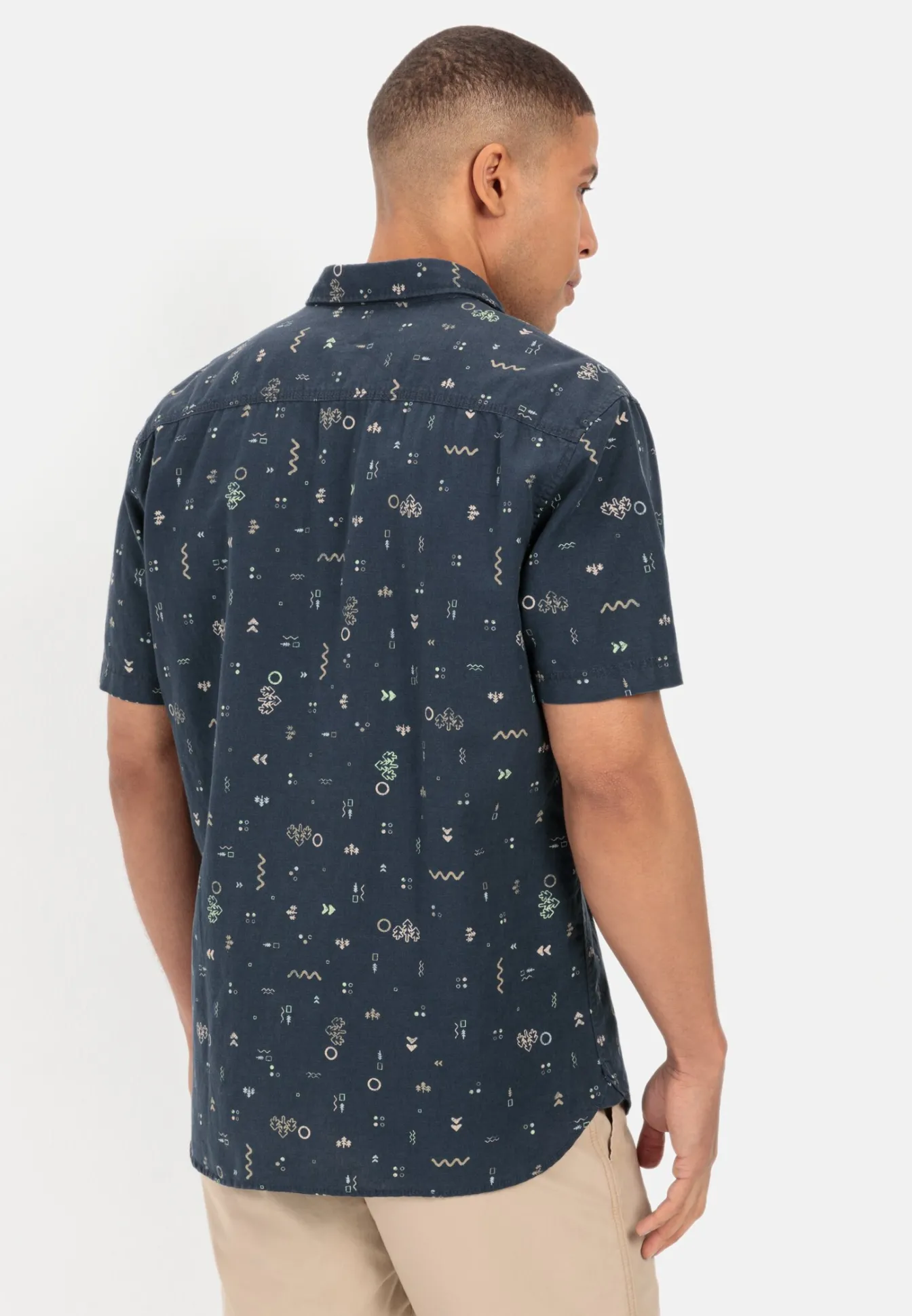 Herren Camel Active Hemden^Kurzarmhemd mit Allover-Print