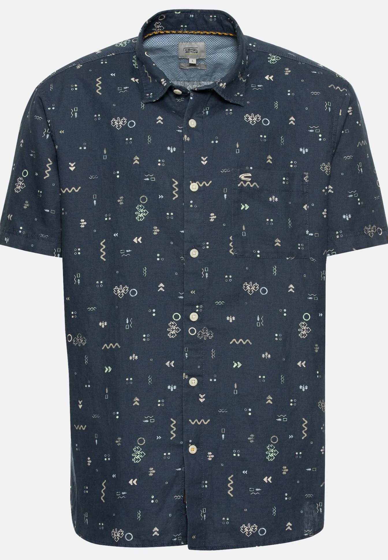Herren Camel Active Hemden^Kurzarmhemd mit Allover-Print