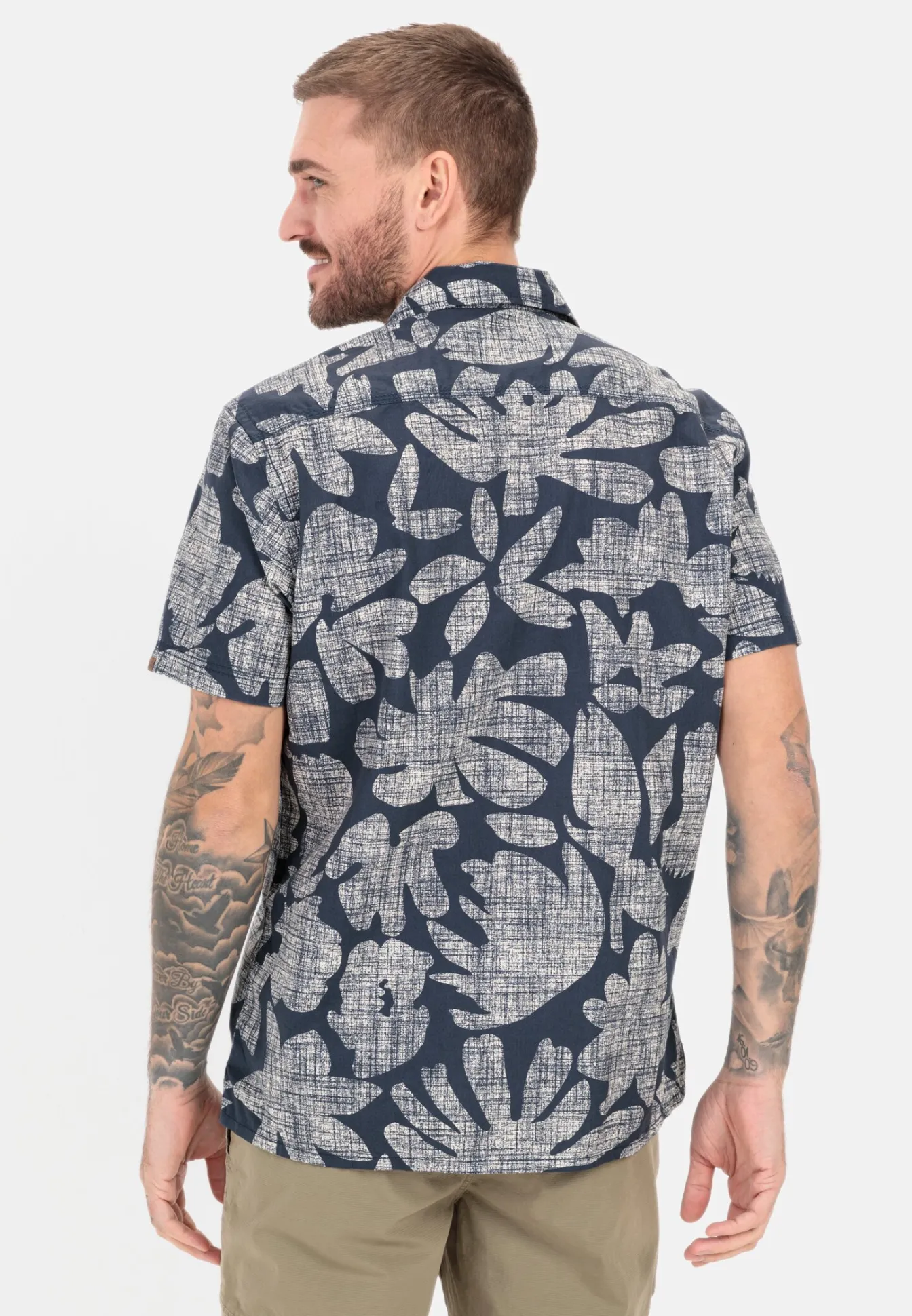 Herren Camel Active Hemden^Kurzarmhemd mit Allover-Print