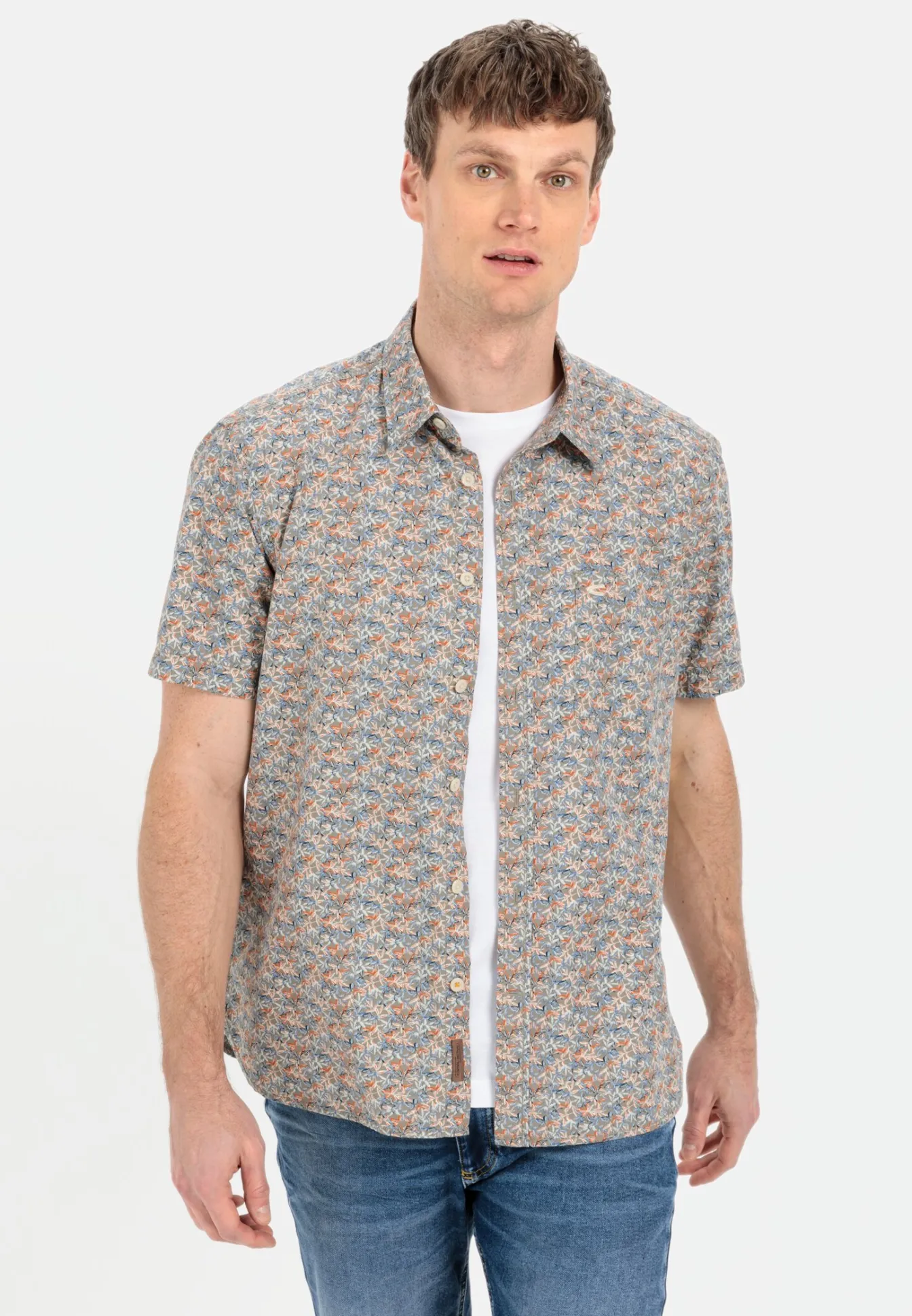 Herren Camel Active Hemden^Kurzarmhemd mit Allover-Print