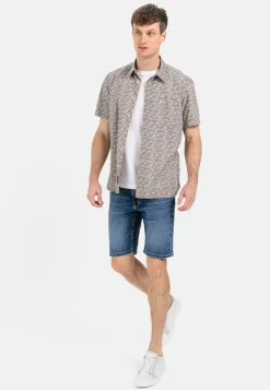 Herren Camel Active Hemden^Kurzarmhemd mit Allover-Print