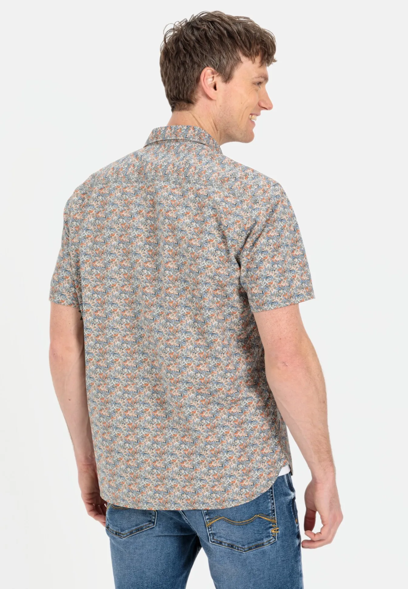 Herren Camel Active Hemden^Kurzarmhemd mit Allover-Print