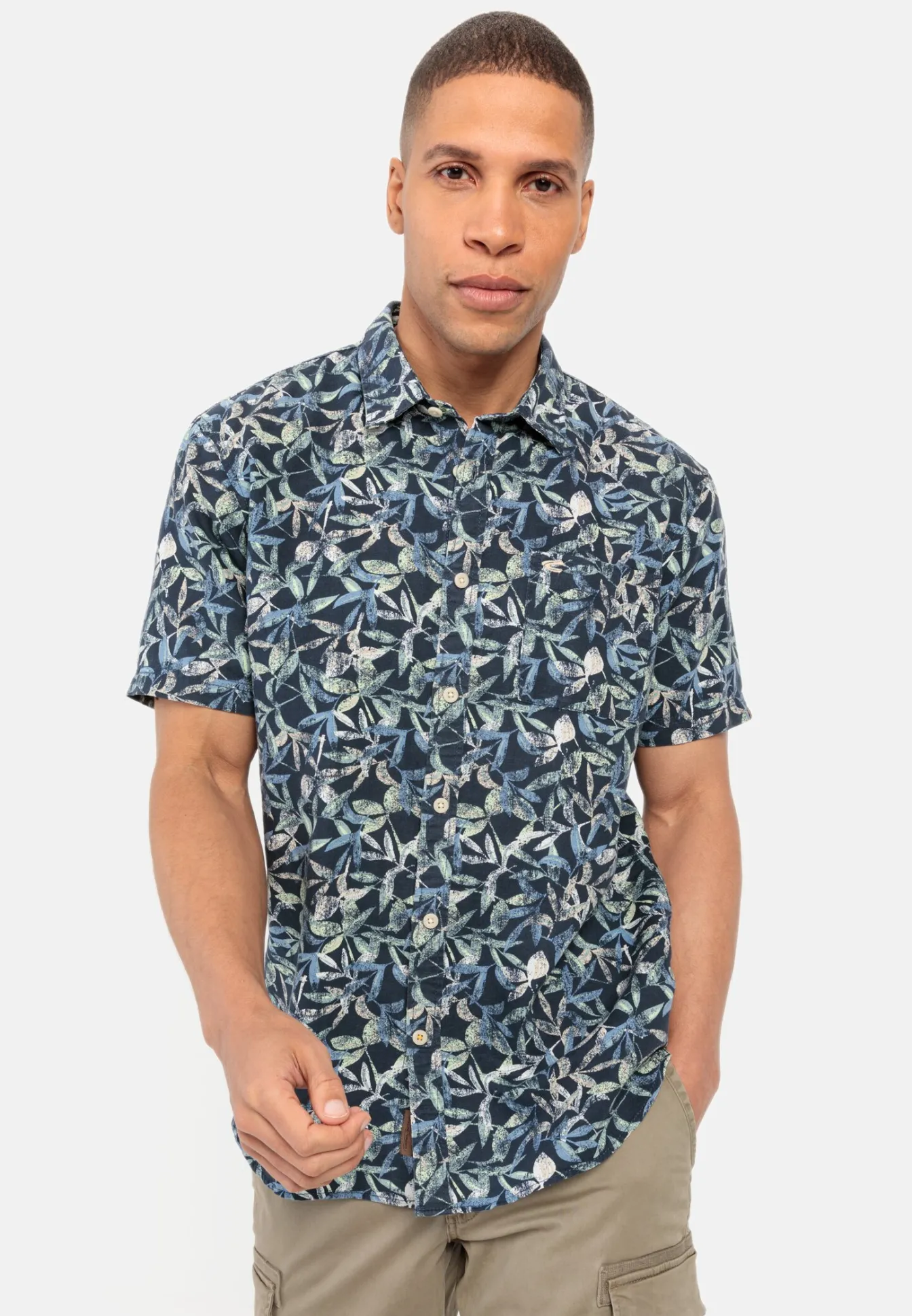 Herren Camel Active Hemden^Kurzarmhemd mit Allover-Print