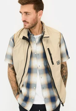 Herren Camel Active Hemden^Kurzarmhemd mit Karomuster